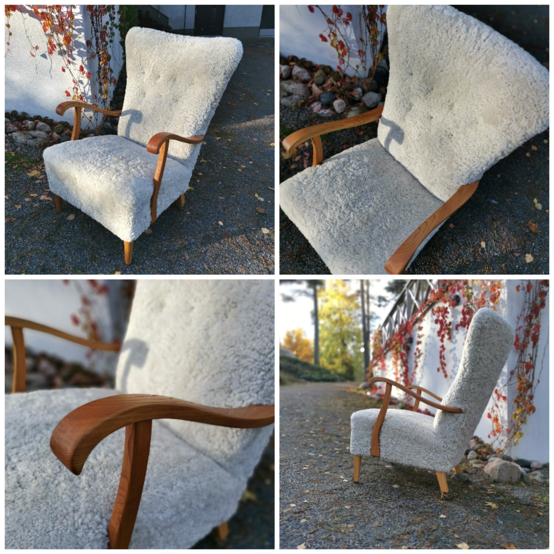 Lampaantaljalla verhoilu